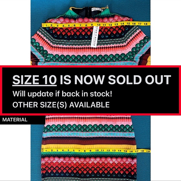 Alice + Olivia Delora Boho Geo Gorgeous Fitted Cocktail Dress - Picture 14 of 16